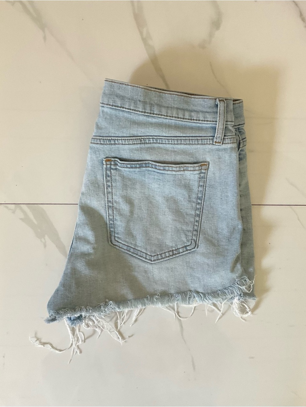 GAP Light Wash Distressed Denim Cutoff Shorts - Picture 2 of 3